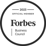 Forbes Business Council Badge in Black color circle